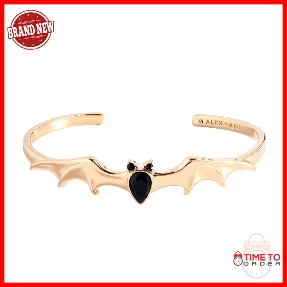 Crystal Bat Cuff Bracelet, Nickel-Free Brass, Eco-Friendly Statement Piece